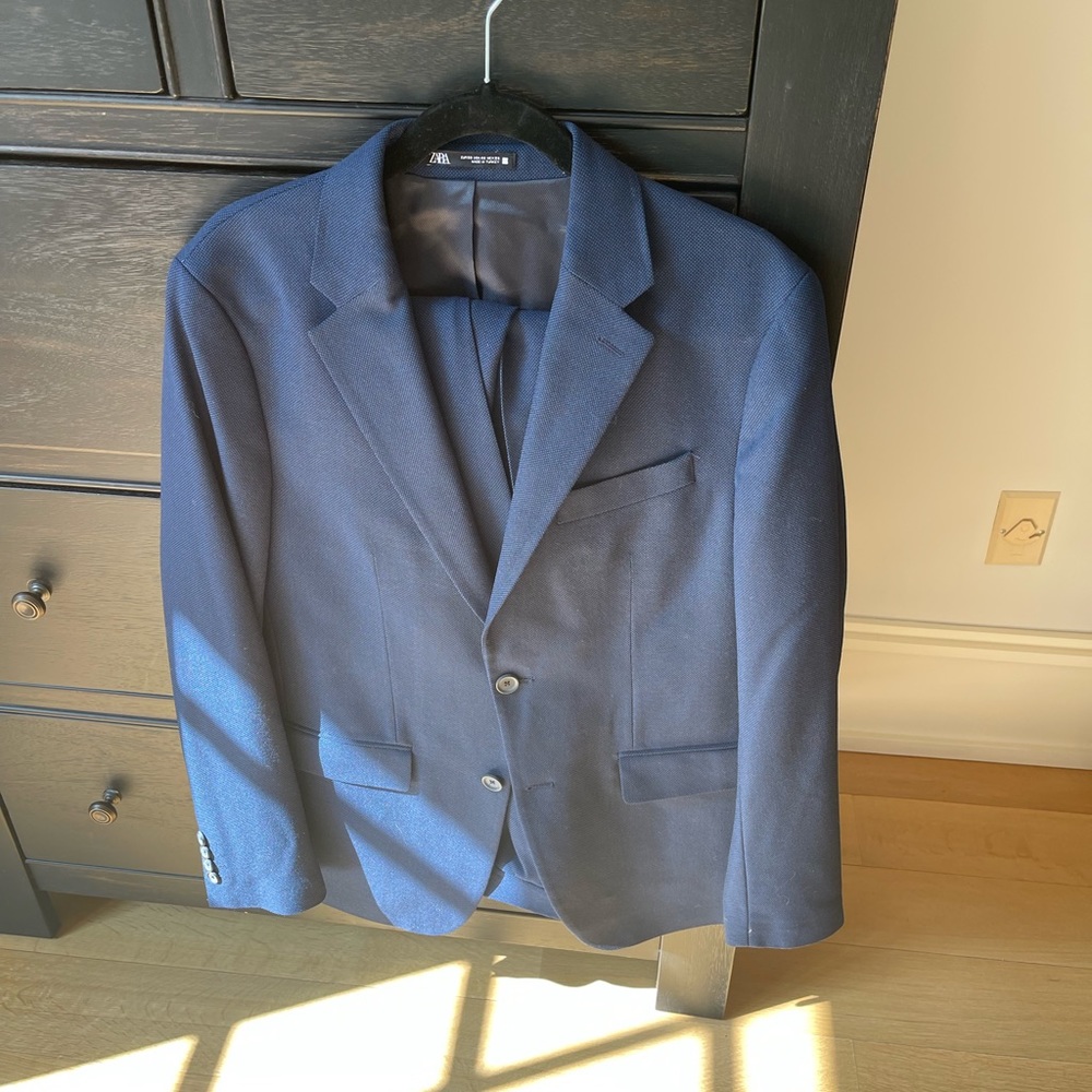 Zara Navy Blue Suit